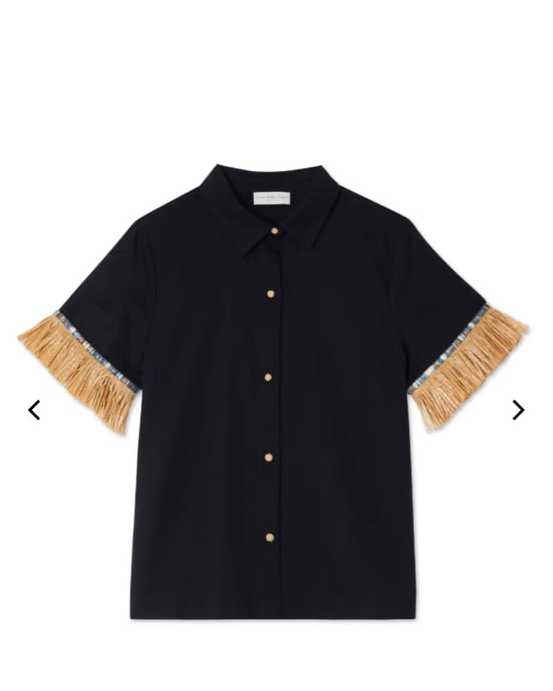 NFD Black Raffia Shirt - Image 2