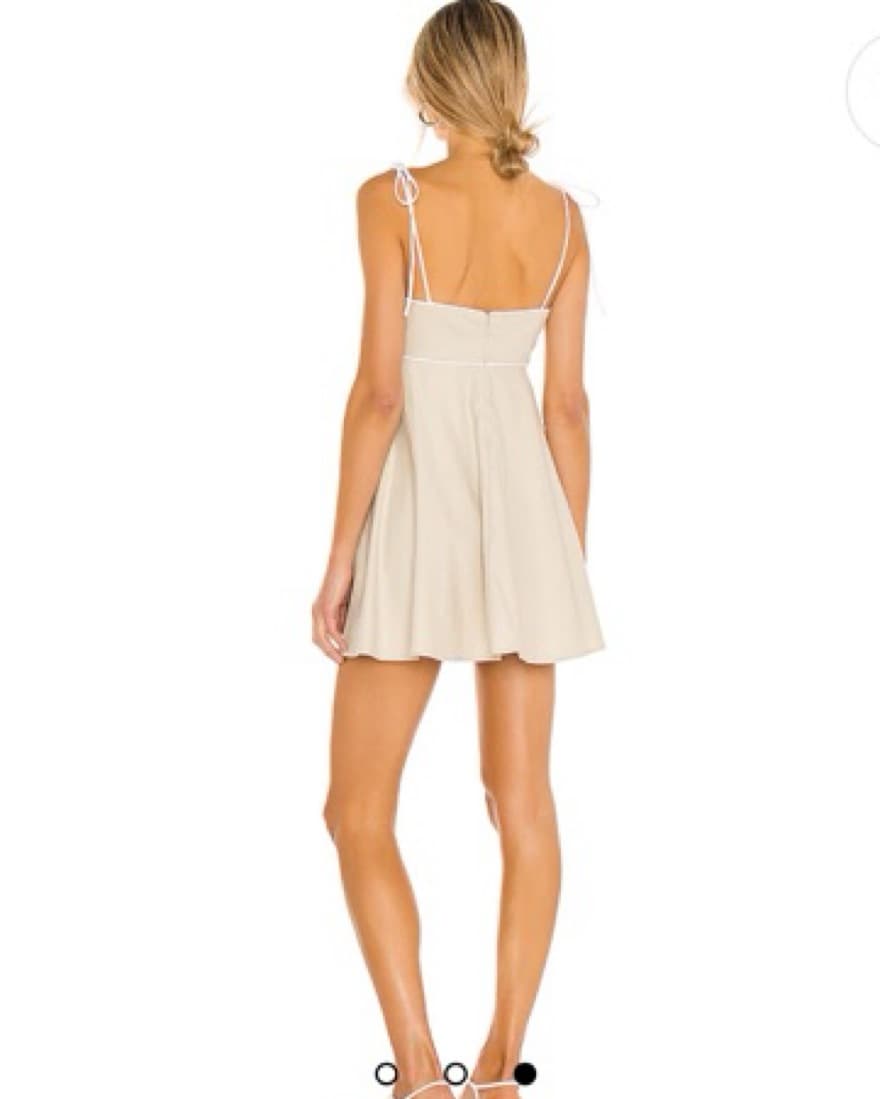 Lucy Mini Dress in Cream - Image 2