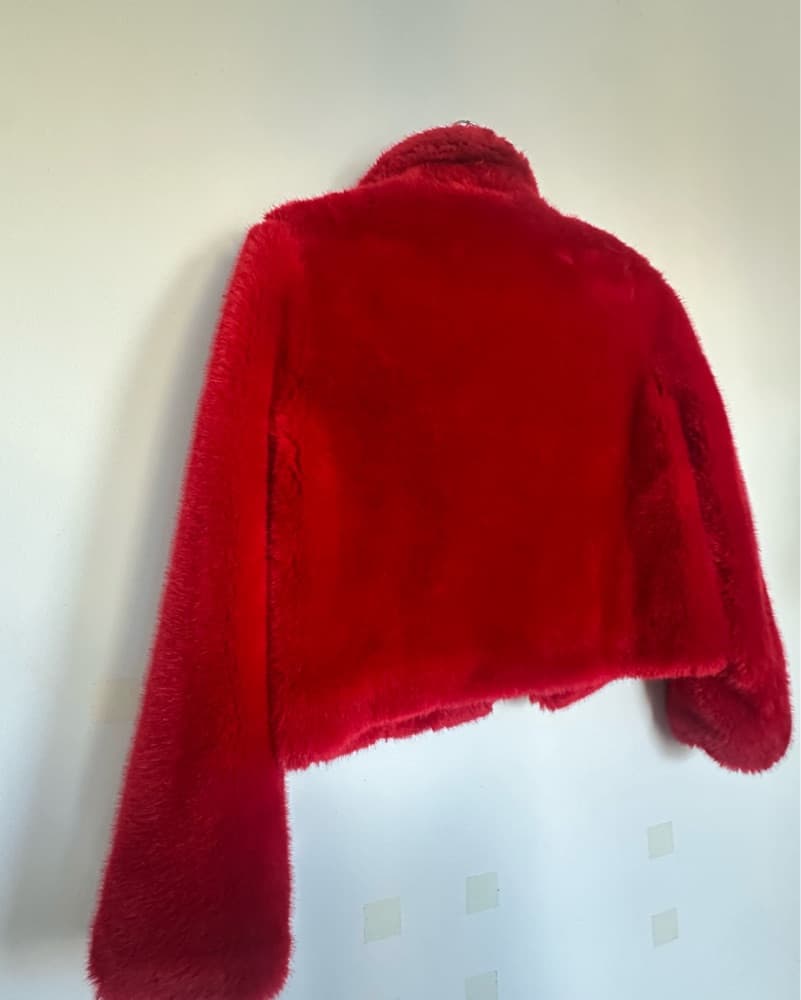 ZARA FAUX FUR JACKET PLUSH CROPPED - Image 3