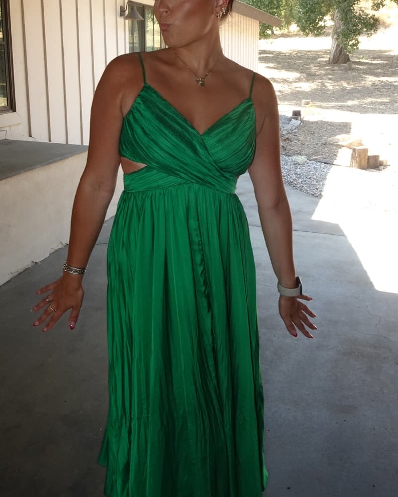 Silk Green Dress   - Image 1