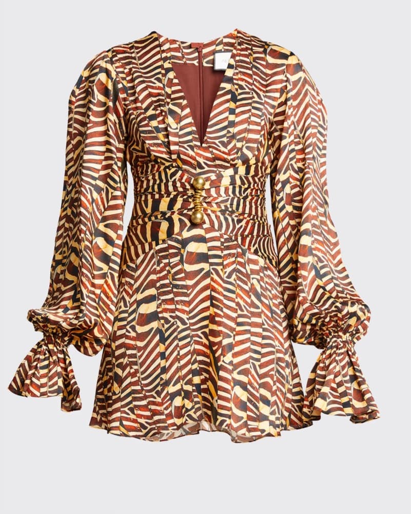 Alexis Vibrant Animal Print Mini Dress - Image 4