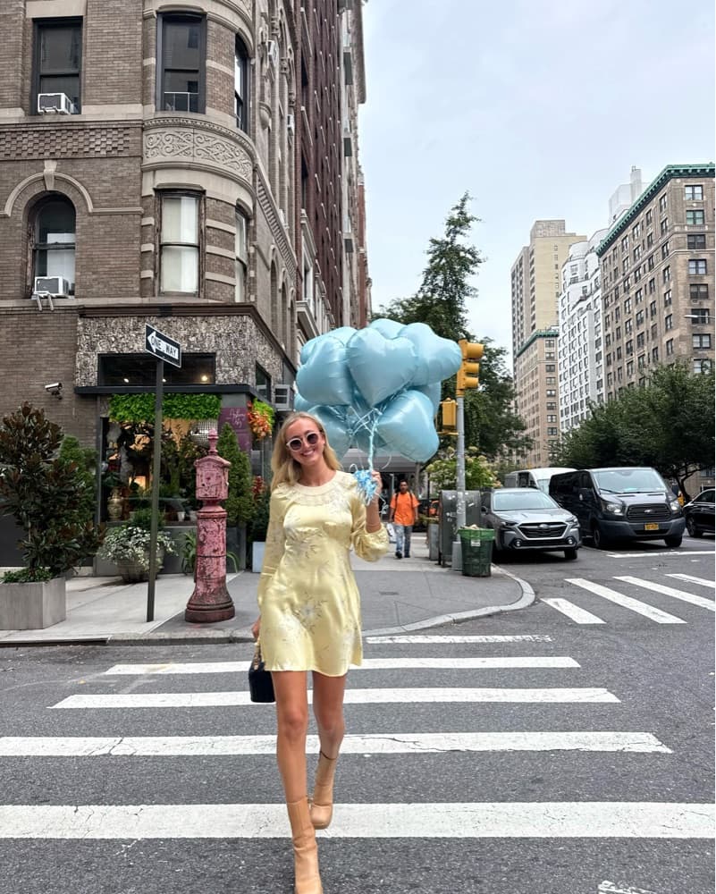 Doen Yellow Silk Mini Dress - Image 1
