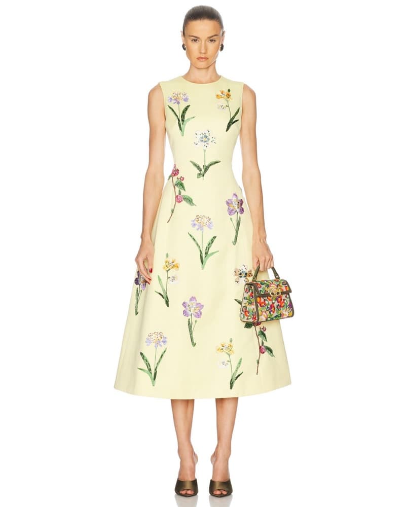 Leo Lin Cleo Dress | Bridal Shower Guest, Leo Lin Yellow Dress, Yellow Floral Dress - Image 4