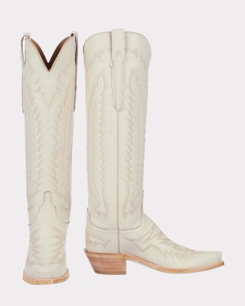 Lucchese Priscilla Boots In Cream - Image 4