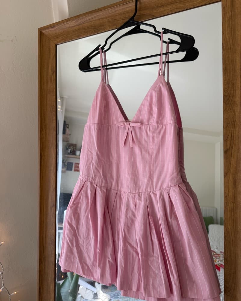 Zara Pink Striped Dress - Image 1