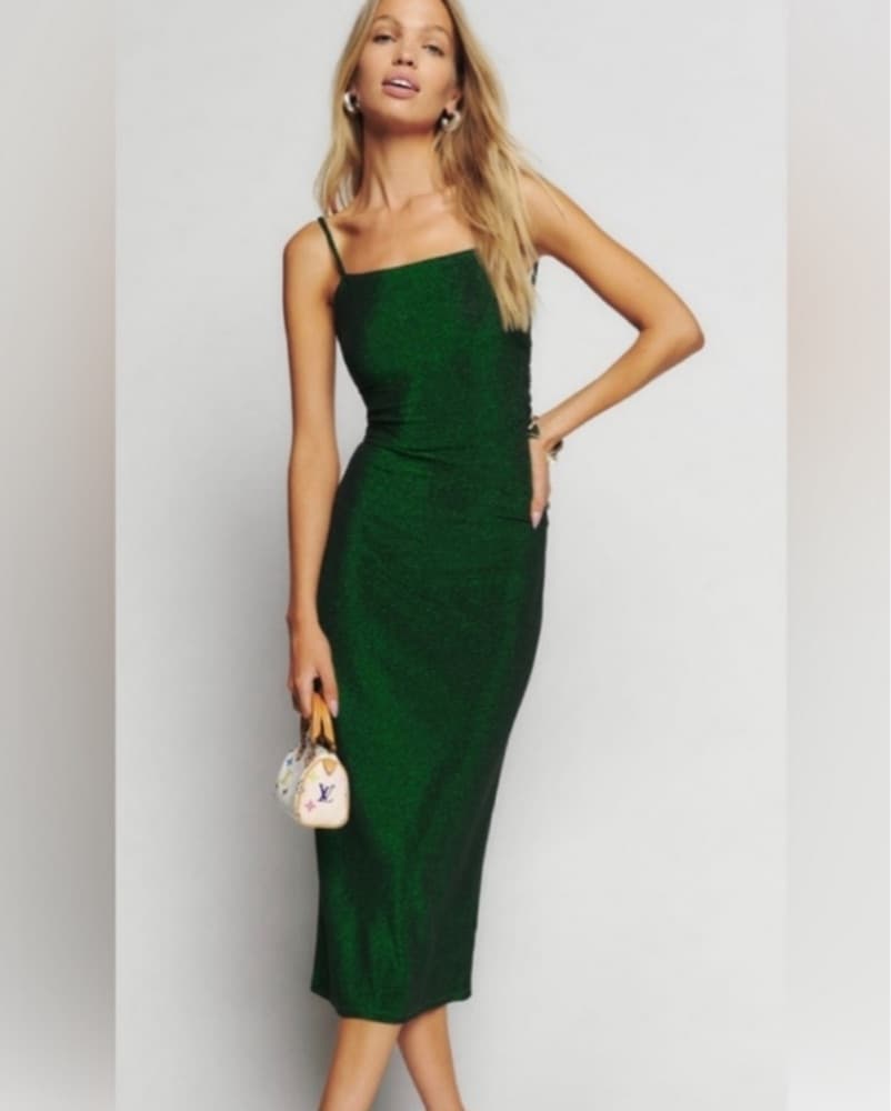 Reformation Emerald Green Dress - Image 1