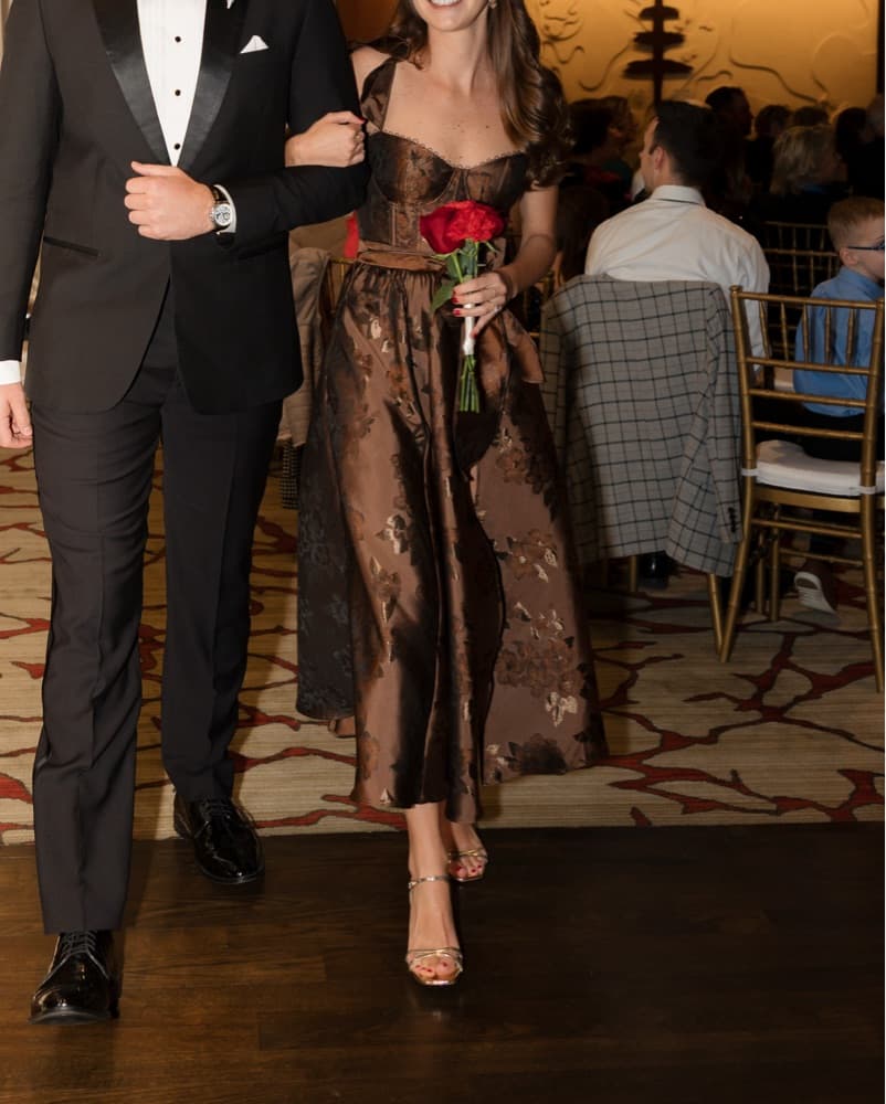 V. Chapman Vera Dress In Cocoa Baroque - Image 6