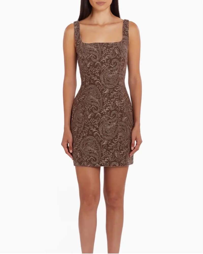 Amanda Uprichard augustine dress brown - Image 1
