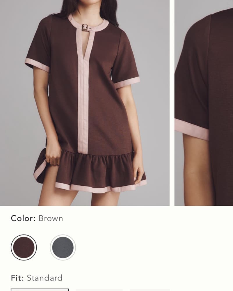 Brown & Pink Anthropologie Dress - Image 1