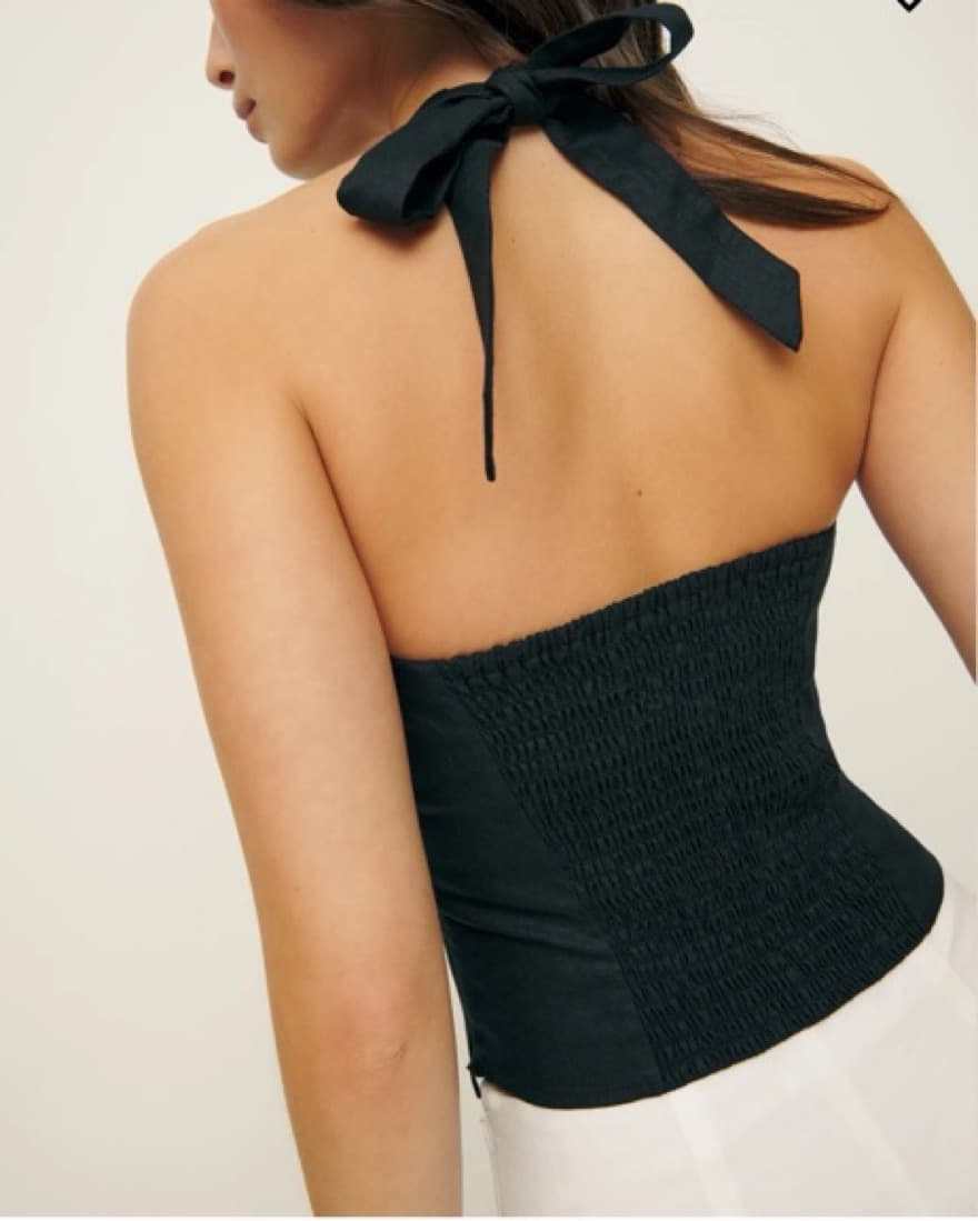 Reformation Malika Linen Top - Image 2