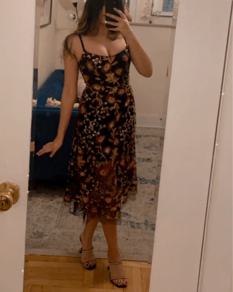 Dress The Population Floral Midi Dress - Image 1