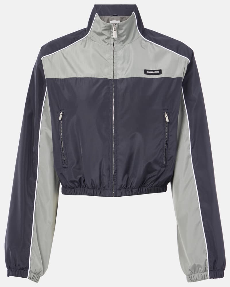 MIU MIU Technical cropped track jacket - Image 1