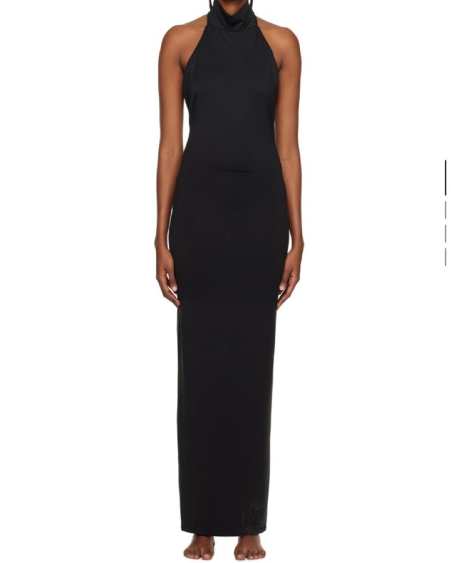 Skims Black Smooth Lounge Maxi Dress  - Image 1