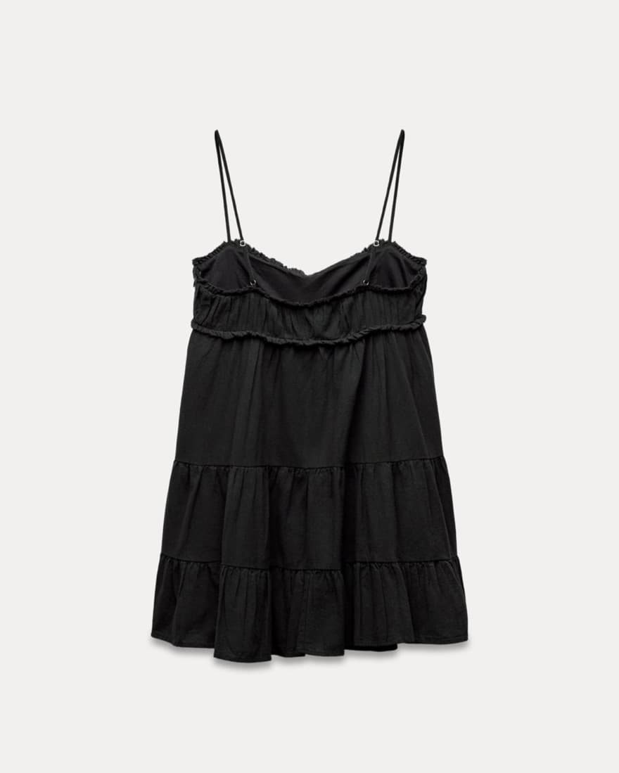 Black Short Tiered Dress - Image 1