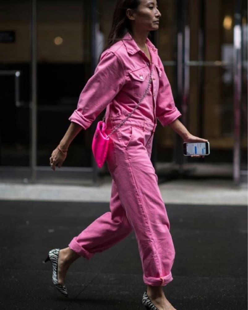 GANNI Pink Denim Boilersuit - Image 4