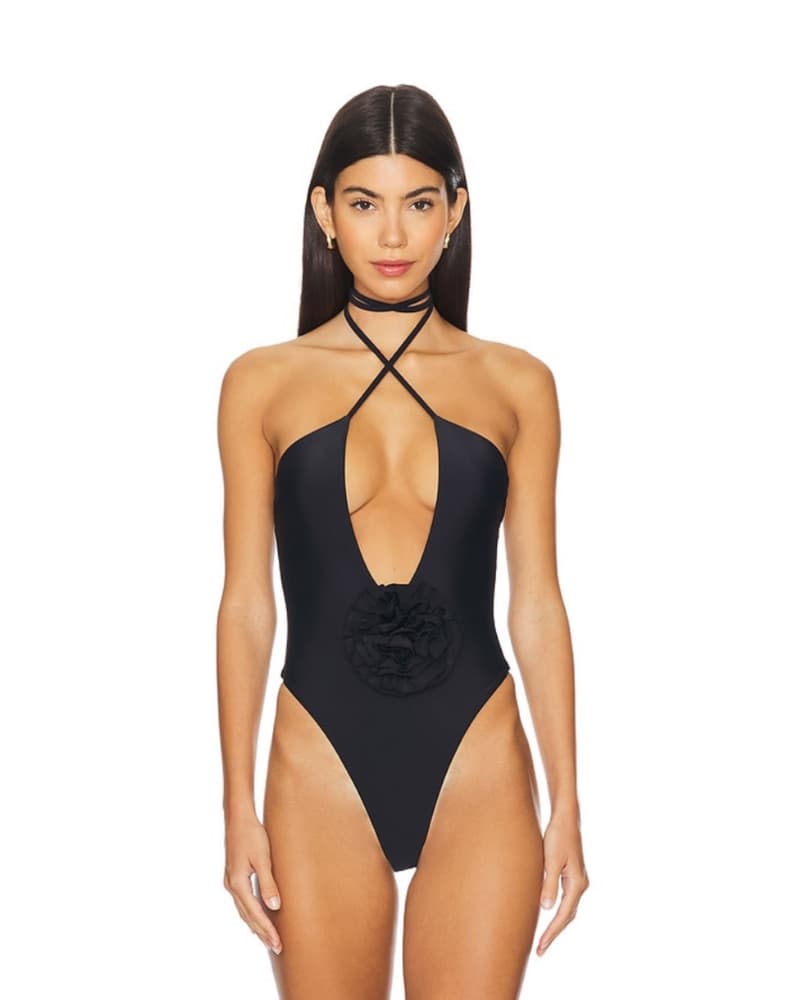 Black One Piece Bathingsuit - Image 1