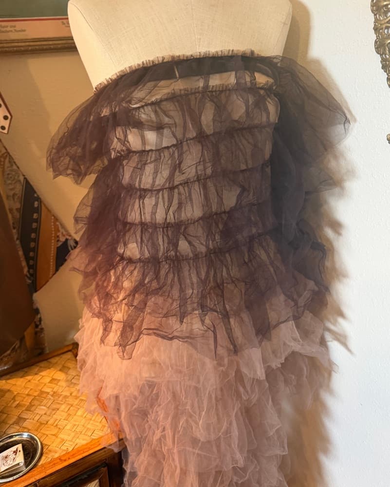 Sheer Tulle Ruffle Dress - Image 2