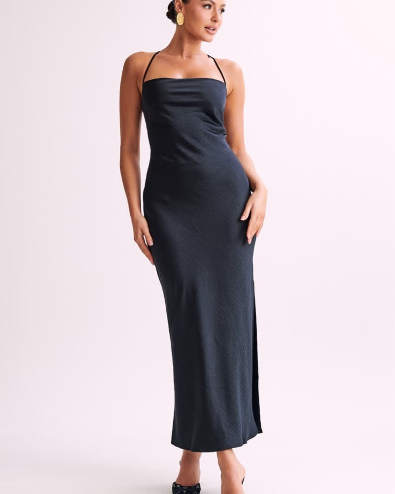 Meshki Black Maxi Dress - Image 1