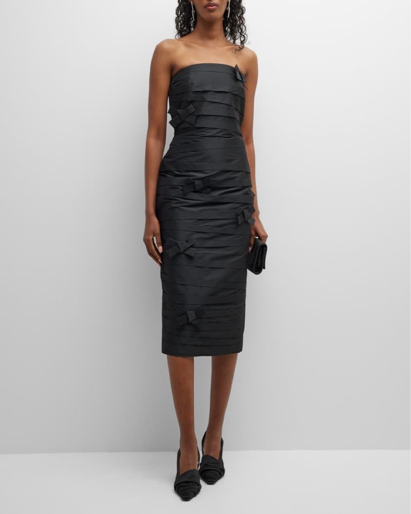 Bernadette Black Strapless Bow Dress 4 ! - Image 3