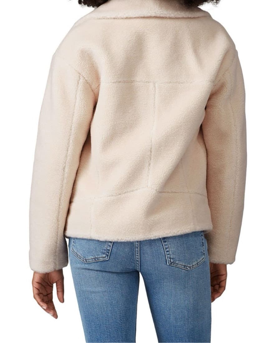 Sherpa Like Material Biker Jacket - Image 2