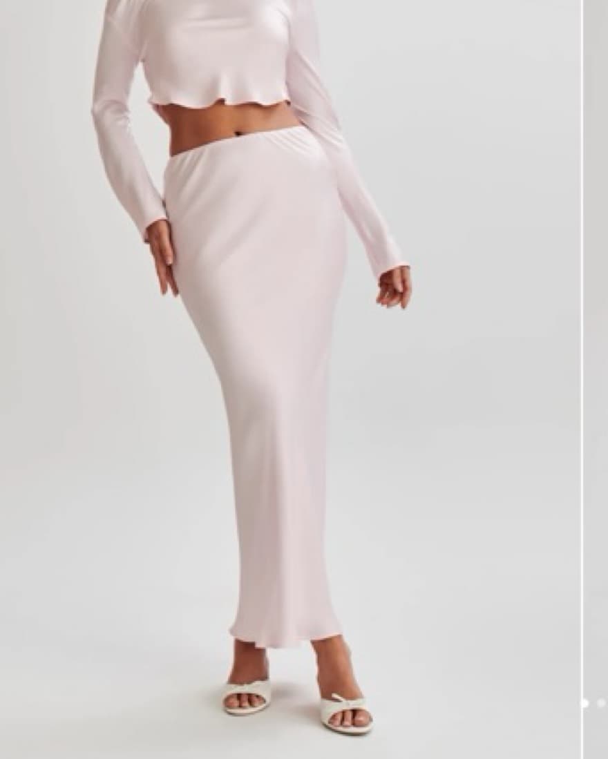 Meshki low Rise Satin Maxi skirt - Image 4