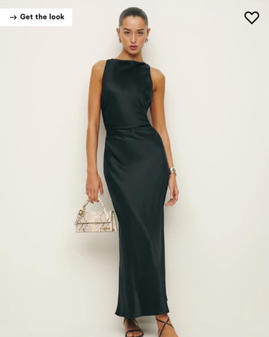 Reformation black Satin Dress - Image 1