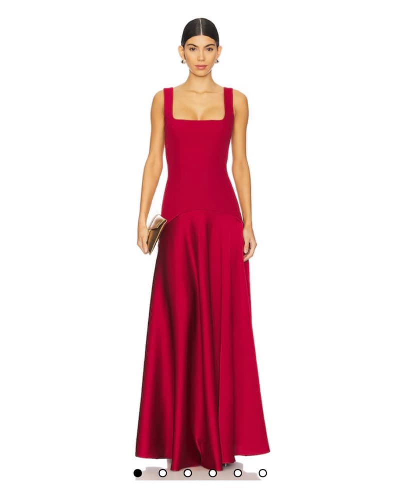By Marianna Sydney Gown in Oxblood - Image 1