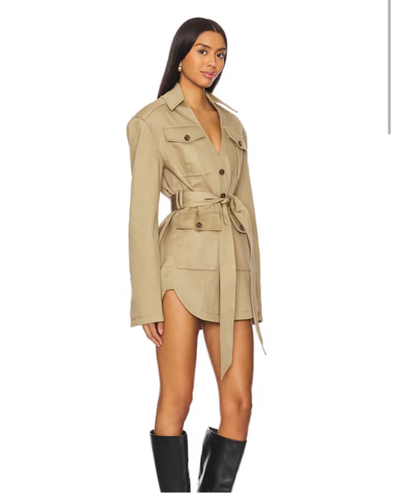 Revolve Eaves Lumi Mini Dress In Khaki - Image 4