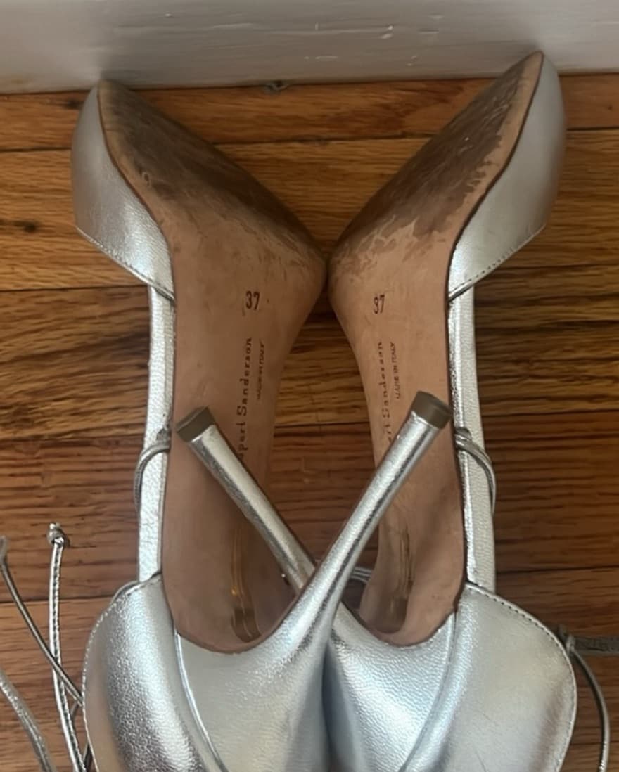 Rupert Sanderson Silver Pointed Toe Lace - Image 6