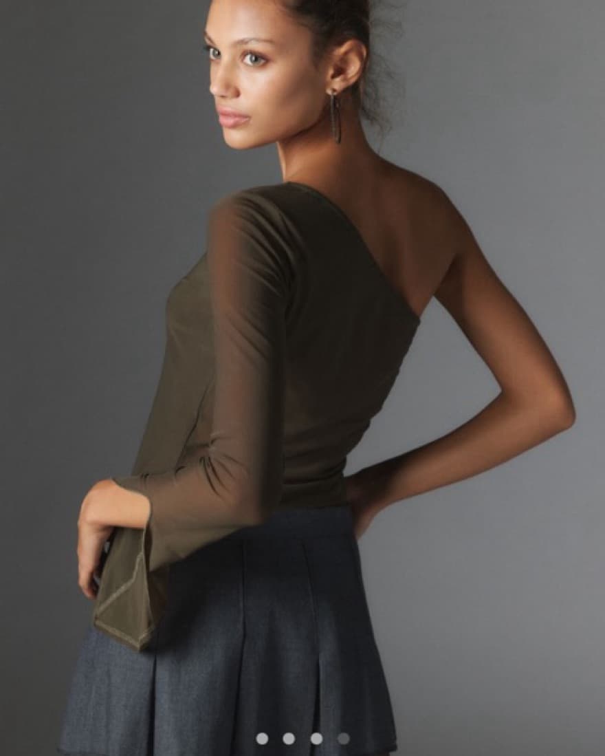 Green One Shoulder Top - Image 2