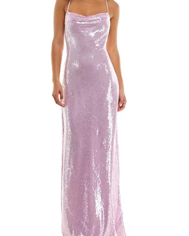 Purple Sequin Gown - Image 1