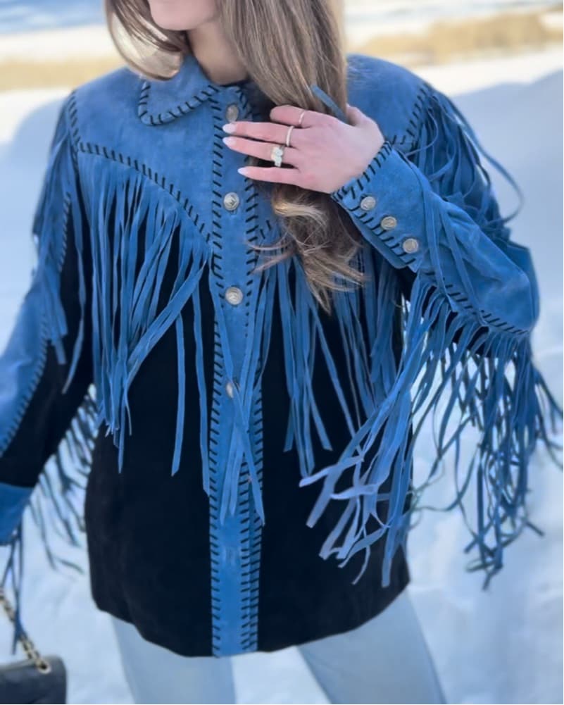 Vintage Bob Mackie Suede Jacket - Image 1