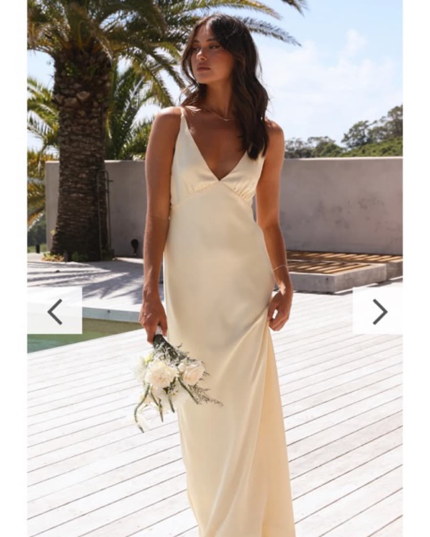 Simple Yellow Slip Dress - Image 2
