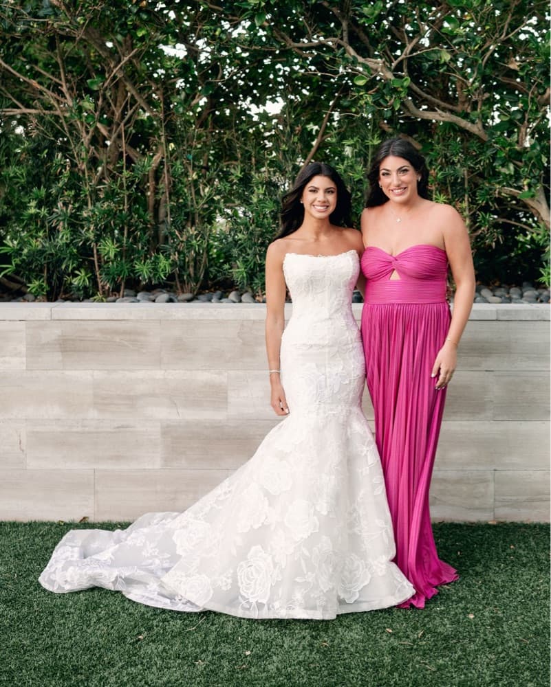 Stunning Fuchsia Pleated Gown - Image 3