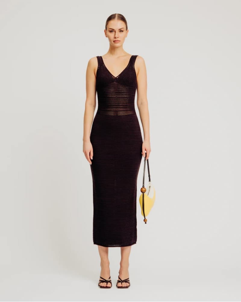 Torn by Ronny Kobo Brown Madi Dress - Image 1