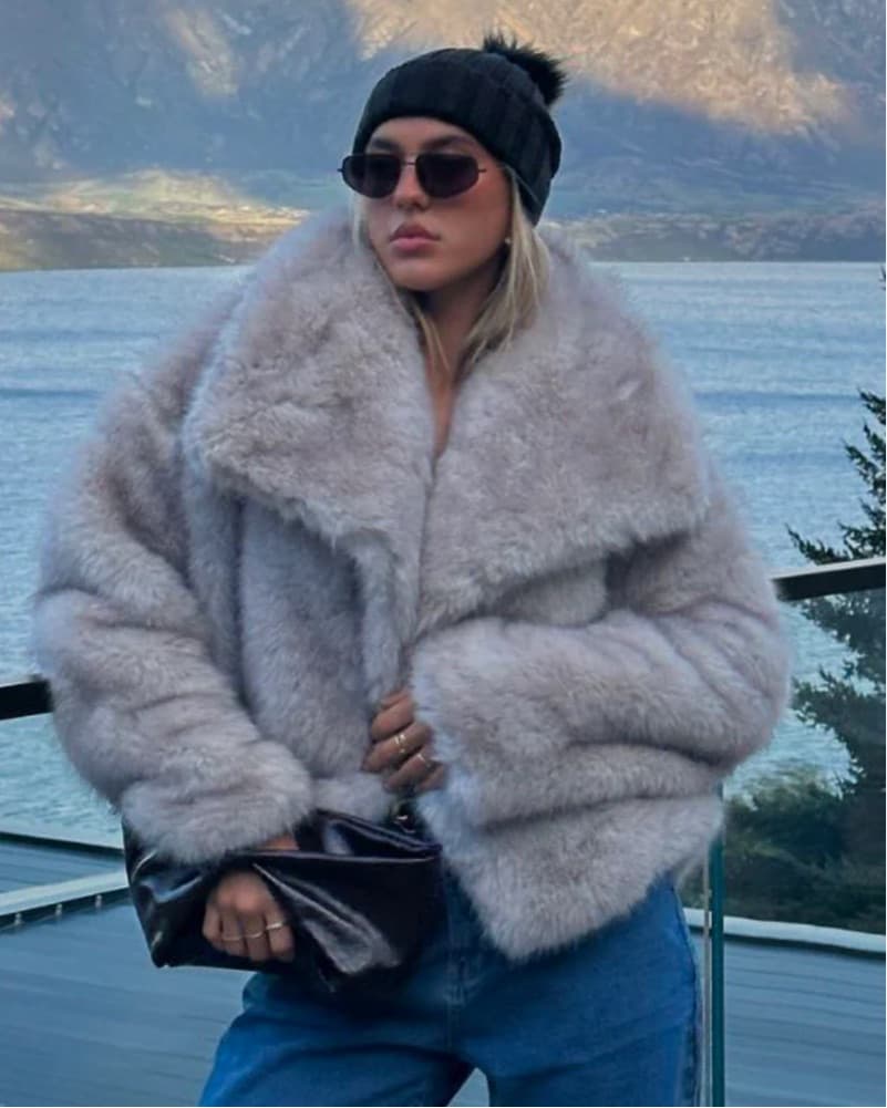 Faux Fur Coat - Image 1