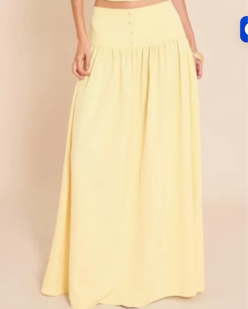 PLT Elegant Yellow Maxi Skirt  - Image 1