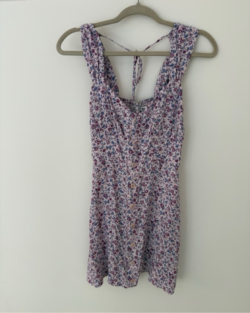 Reformation Purple And Blue Floral Dress - Image 2