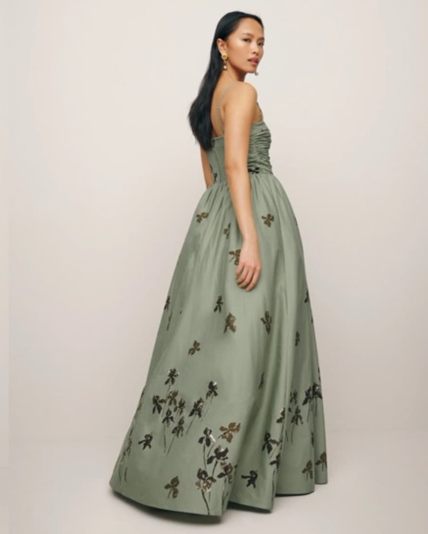 Reformation Sage green Kastoria Dress - Image 6
