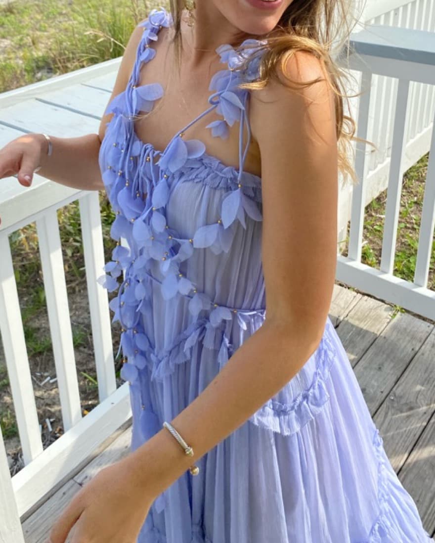 Zimmermann  Purple Organza Midi Dress - Image 3