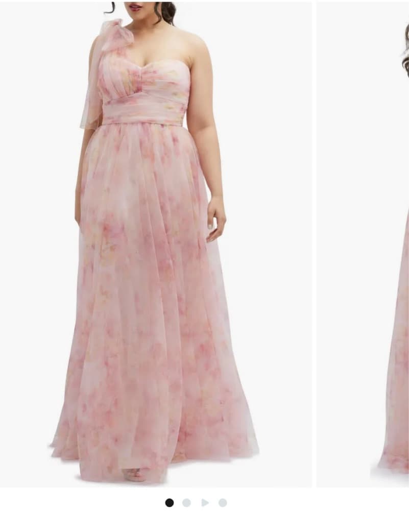 Perfect Pink Floral Bridesmaid Gown - Image 4