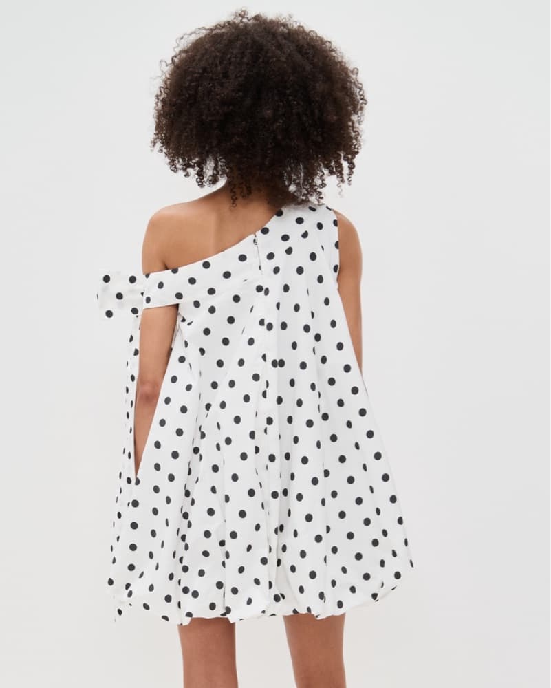 Elexiay Bow Polka Dot Dress - Image 3