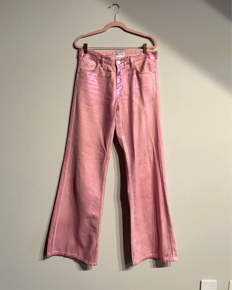 Zara X Barbie Western Pink Metallic Denim Set - Image 5
