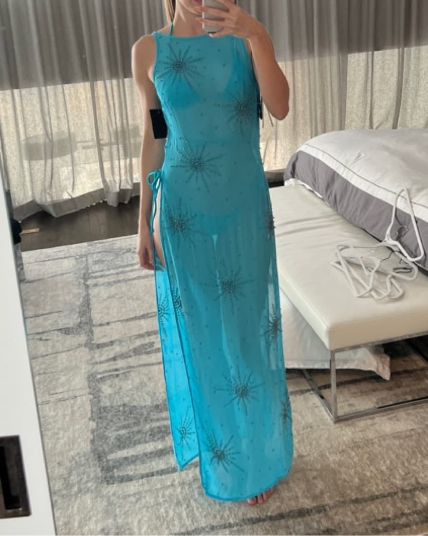 Retrofete Silk sheer Dress - Image 2