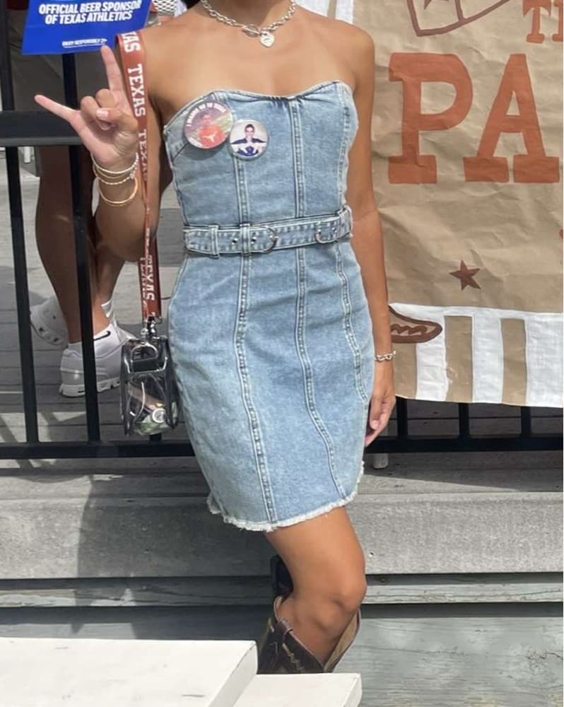 Revolve Jean Dress - Image 3