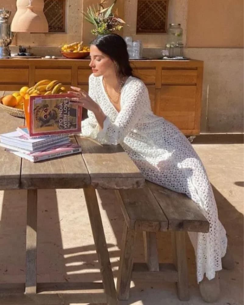 VRG GRL Beach/Bar Crochet Maxi Coverup - Image 4