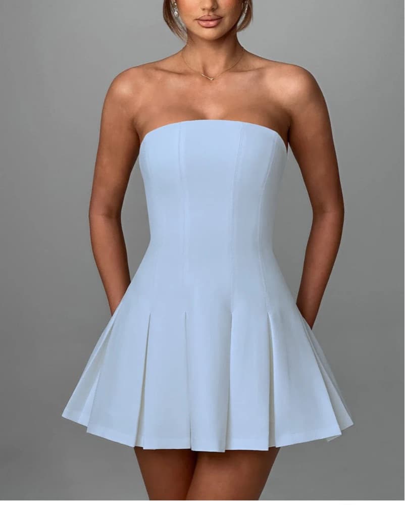 Baby Blue Mini Dress - Image 1