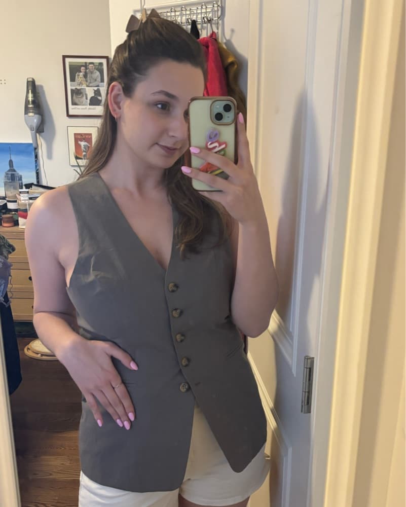 Gray Button-Down Vest - Image 1