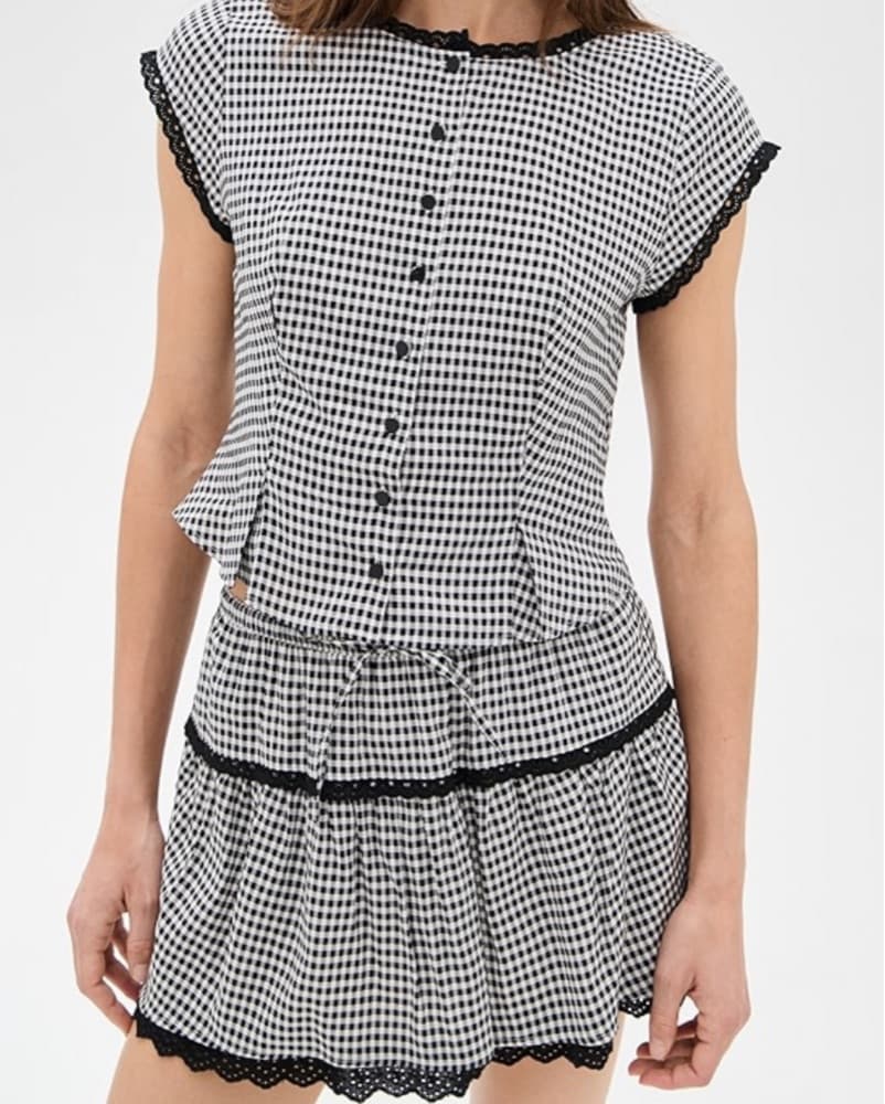 Reformation Two Piece Gingham Set - Image 1