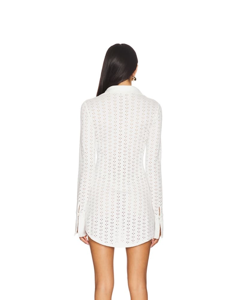Elegant Eyelet Lace Shirtdress - Image 3